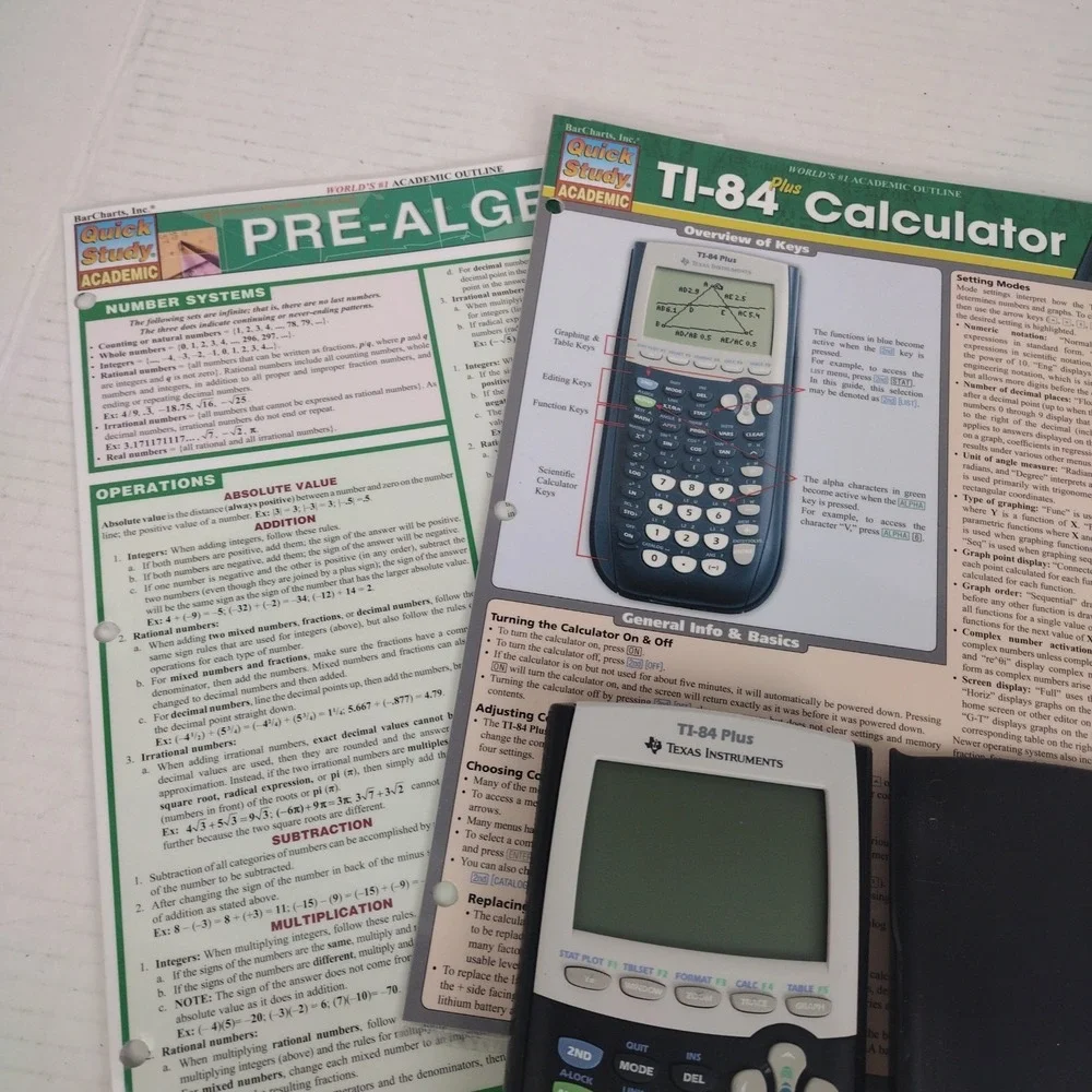 Texas Instruments TI-84 Plus Graphing Calculator w/ Slide Cover Tested Works